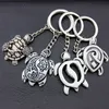 Jewelry Whole 20pcs Cool Hawaiian Surf Sea turtles Keyrings Imitation Yak Bone cute tortoise Keychains Car Key Rings for men w4370775