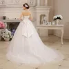 Sexy voir à travers Long Train balle qualité robes de mariée 2018 grande taille robes de mariée Vintage robes de Novia