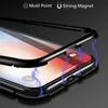 Magnetische Adsorptie Flip 11 X Xs Max Plus 6 6S Gehard Glas Achterkant Metalen Telefoon Case voor Iphone 7 8 Hard Case