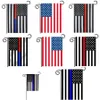 30 * 45 cm USA Flags decorazione del partito Linea blu Bandiera USA Bandiera americana nera, bianca e blu Bandiera da giardino Nursery patio Decor C4380