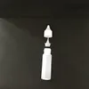Bottiglie vuote da 15 ml 30 ml Flacone sottile in plastica per olio in stile penna Bottiglia in PE con punta lunga e sottile Tappi bianchi neri