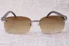2019 high quality manufacturers produce frameless sunglasses 8200759 unique diamond designer glasses black horn rectangular len2817891
