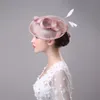 Novo vestido de casamento formal fascinator rosa chapéu com festa de casamento ascots 2020 barato 6415373