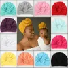 Nieuwste moeder en babyhoed zacht katoenen knoop babymutsen caps voor meisjes jongens pasgeboren tulband accessoires cadeau