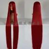 2018 New Long Dark Red Cosplay Party Wig Hair 150cm