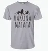 Algodão de verão camisetas Hakuna Matata Men's Big Torne Camisetas Manga Curta Slim Fit Moda Tops Tees Masculino Roupa XXXL