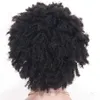 Parrucca anteriore in pizzo per capelli umani Parrucche corte per capelli Remy brasiliani ricci crespi 130% Densità Colore naturale