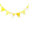 Yellow Duck Cartoon Fabric Flags Bunting Banner Garlands for Wedding, Birthday Party, Outdoor & Home Decoration