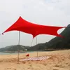 방수 Sunshade Tarp 쉼터 천막 캐노피 캠핑 해변 텐트 커버, 경량 접이식