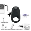 USB Rechargeable 7 Speed Vibrating Cock Ring Silicone Penis Ring Penis Extension Dick Ring Sex Products Male Masturbator6194128