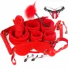 11 Pcs/ Set Erotic Toys For Adults Hands ,Nipple Clamps ,Whip,Gag of Bdsm,Sex mask ,Pearl panties,Collar Bdsm Bondage Game S19706