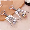 Stainless Steel Bottle Opener Waiter Metal Red Wine Opener Corkscrew Bottle Handle Bottle Pumps Corkscrews Cork Out Tool C165