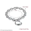 Gif bestia! Bracciale spesso centro cuore - Bracciale in argento 925 reggiseno JSPB273, braccialetti a catena placcati in argento sterling per uomo e donna regalo Bestia