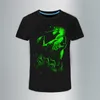 2018 NOWOŚĆ 3D TSHIRT MĘŻCZYZNA Fluorescencja spersonalizowana Shortsleeve Luminous Tee Shirt Summer Tops Men Tshirt Lekkie ubrania7444187