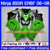 ماتي تصرف الهيئة سوداء مسطحة لKAWASAKI 650R ER 6F 06 08 ER6F الأسود 06 07 08 204HM.32 650R ER6 F 650 ER6F 2006 2007 2008 طقم هدية