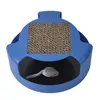 Giocattoli interattivi per gatti con topi che corrono e tappetino per grattare, Cattura il topo, Catnip Toy Cat Scratcher,Blue