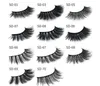 24 uur schip! 3D Mink Eyelashes 20 stijlen Oogmake-up Mink-valse-wimpers Zachte natuurlijke dikke nep-eyelashes 3D-eye-washing extension