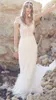 2018 Sexy Beach Wedding Dresses Boho Vintage V Neck backless Pearls short Cap Sleeves Floor Length Chiffon Bridal Gown Bride Dress