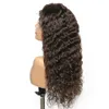 Curly 360 Lace Wig frontal pré arrancado 150% Densidade HD Front Human Human Wigs para mulheres Brasileiro Virgem Branqueado Knots DIVA1