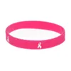 1PC Cancer Ribbon Silicone Wristband Motivational Decoration Logo Carry This Message As A Reminder in Daily Life