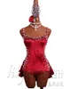 Stage Wear Profession Latin Dance Dress Women Ropa Danza Poliestere Salsa Samba Tango Ballroom Competition Costume per Girl12625