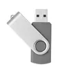 J_Boxing 200x 4GB USB 2.0 Flash Drives Gray Rotating Pen Drives Flash Memory Stick Thumb Pen Storage för dator Laptop Tablet MacBook