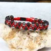 Bracciale da uomo doppio con perline grezze 6mm ematite pietra lavica perline braccialetti macramè bel regalo per gli uomini