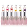 Pop Jelly Crystal Flower Läppstift Långvarig Vattentät färgskiftande Transparenta Läppstift Kvalitet Mode Läppar Makeup