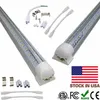 8ft LED Tube Light Stock In US 4ft 5ft 6ft V-Form Integrierte LEDs Röhren 8 ft Kühlertür Gefrierschrank LED-Beleuchtung