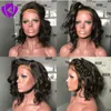 Side part deep body wave Glueless Synthetic Lace Front Wigs Ombre red Short Bob Synthetic Wigs for Black Women natural hairline9794624