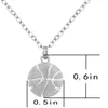 Hot Sale Basketball Pendant Sports Necklaces Gold Silver Plated Stainless Steel Chains For Women And Men Fashion Fans Charms Jewelry Accessories Gifts