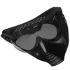 Máscara de Airsoft Meia Face Máscara de Malha de Malha de Rede De Metal Ao Ar Livre Tático de Proteção CS Halloween Party Meia Máscara de Ciclismo Ao Ar Livre