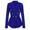 Womens Fashion Office Jacket Ladies Slim Jackets Femme Solid Button Manteaux élégants