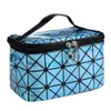 Funktionell kosmetisk väska Kvinnor Mode PU Läder Travel Make Up Necetarizer Organizer Zipper Makeup Case Pouch Toalettry Kit Bag