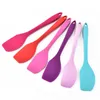 Cuisine Cuisson Outil Coloré Silicone Crème Gâteau Au Beurre Spatule Mélange Pâte À Pâte À Récurer Brosse Livraison Gratuite LX3438