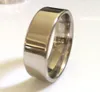 Hela 50st Silver 8mm Flat Band Rings Men Women Comfort Fit 316L Rostfritt stålringar Bröllopsengagemang Fingerringar Märke 2036365