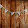 12 pcs Bannière Drapeaux 2.8-3.2 m Dentelle Fanion Bunting Bannière Triangle Forme Suspendus Fête De Mariage De Noël Décor Bannières Chaîne Drapeaux HH7-1288