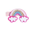 Детские аксессуары для волос Единорога Девушки Bows Rainbow Princess Jojo Siwa Kids Clips Лента Детские Барриты Hairclips A1744
