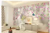Niestandardowe fotograficzne tapety KTV Oryginalne kostki 3D Floral Butterfly Tło Wall Art Mural do salonu Duży obraz Wystrój domu