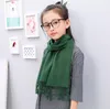 Otoño invierno niños bufanda 10 colores cálidos borlas bufandas para niños y niñas bufanda de Cachemira cómoda pañuelo para el cuello envío gratis