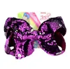 8 Inch Jojo Siwa Hair Bow With Clips Papercard Metal Girls Giant Sequins Hair Accessories 20 Styles1297416