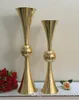 Tall silver flower vase gold metal flower rack wedding flower vase centerpieces event road lead party home decoration5617117