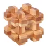 2018 Ny klassisk 3D IQ Wooden Brain Puzzle Toys Bamboo Interlocking Pussel Game 3D Kong Ming Lock 9 stilar c3407