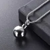 Ball Locket Cremation Pendant Necklace Stainless Steel Memorial Keepsake Jewelry for Ashes Holder Free engrave