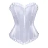 Bustiers corsets sapubonva womens noir blanc et hauts Plus taille lingerie lingerie sexy brocade corselet overbust vintage9957448