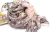 100% seta Nuova venuta Accessori moda Nuova Corea stile vintage fiore 4 colori sciarpa lunga in chiffon