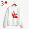 Frauen Hoodies Herbst Winter Sweatshirts Cartoon Kawaii Weihnachten Weihnachtsmann Baum Print Fleece Long Sleeves High Kragen Sweatshirt