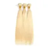 ELIBESS HAR-Brazilian Human Hair Blonde Color Straight Wave Tow Pieces 80g/pcs Non-Remy Human Hair 2 Bundles