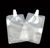 DHL 500pcs 250-500ml Stand-up Plastic Drink Packaging Bag Spout Pouch for Beverage Liquid Juice Milk Coffee Bags SN609