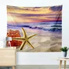 Starfish Gusci Perla Estate Tema Arazzo Appeso a parete Mandala Asciugamano da spiaggia Bohemian Indian Hippie Wall Art Tappeto da parete di alta qualità